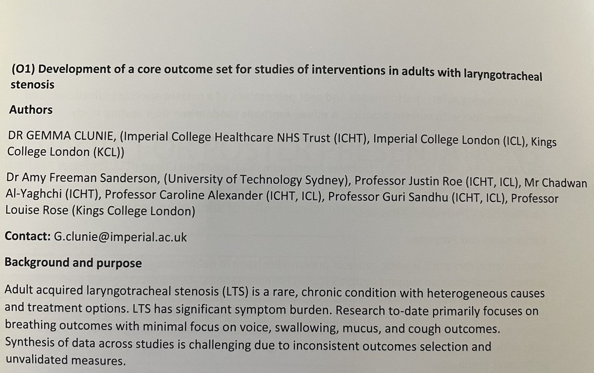 Dr Margaret Coffey (@mmcoffeystamp) on Twitter photo Congratulations <a href="/gemmaclunie/">Dr Gemma Clunie @gemmaclunie.bluesky.social</a> who WON best abstract prize & talked about her fantastic work developing a core outcome set for laryngotracheal stenosis at the NWL Research Symposium today. Simply brilliant πβοΈπ <a href="/ImperialPeople/">Imperial People π</a> <a href="/ImperialSandC/">Surgery and Cancer</a> <a href="/RCSLTResearch/">RCSLTResearch</a> <a href="/ImperialAHSC/">Imperial College AHSC</a> Congratulations <a href="/gemmaclunie/">Dr Gemma Clunie @gemmaclunie.bluesky.social</a> who WON best abstract prize & talked about her fantastic work developing a core outcome set for laryngotracheal stenosis at the NWL Research Symposium today. Simply brilliant πβοΈπ <a href="/ImperialPeople/">Imperial People π</a> <a href="/ImperialSandC/">Surgery and Cancer</a> <a href="/RCSLTResearch/">RCSLTResearch</a> <a href="/ImperialAHSC/">Imperial College AHSC</a>