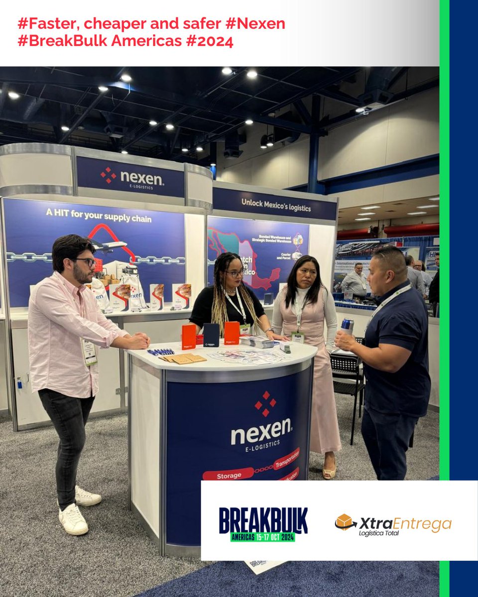 XtraEntrega's tweet photo. En este segundo día de BreakBulk Americas 2024, seguimos fortaleciendo alianzas y compartiendo ideas sobre cómo simplificar y potenciar el comercio internacional. ¡Gran jornada de trabajo! ✨💪 https://t.co/ExQDywqR4l
