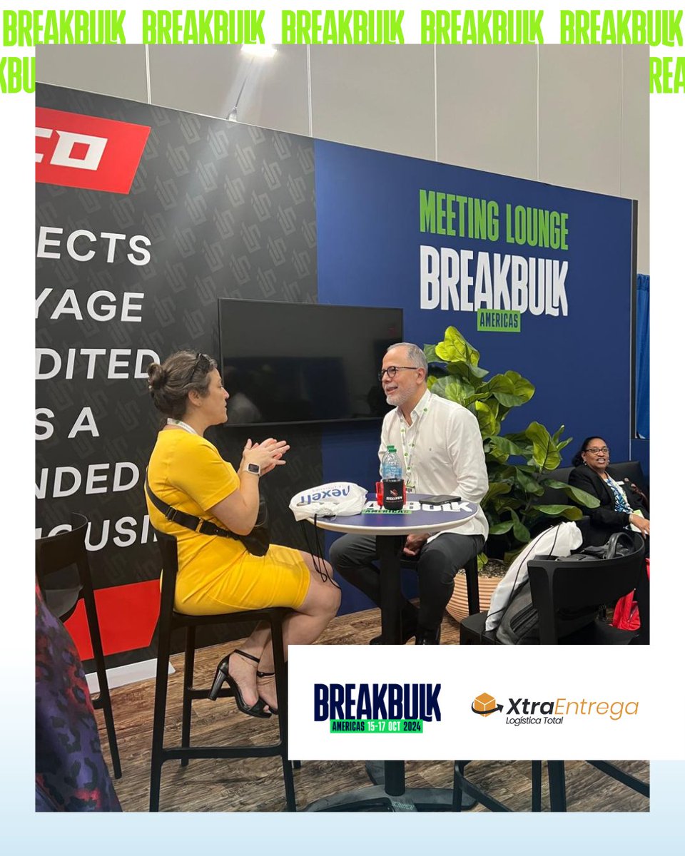 XtraEntrega's tweet photo. En este segundo día de BreakBulk Americas 2024, seguimos fortaleciendo alianzas y compartiendo ideas sobre cómo simplificar y potenciar el comercio internacional. ¡Gran jornada de trabajo! ✨💪 https://t.co/ExQDywqR4l