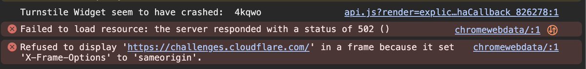 paulmorris27's tweet photo. @TwilioHelp The cf captcha is broken on your login and no one from my company can log into the console. https://t.co/0HER069Qz1