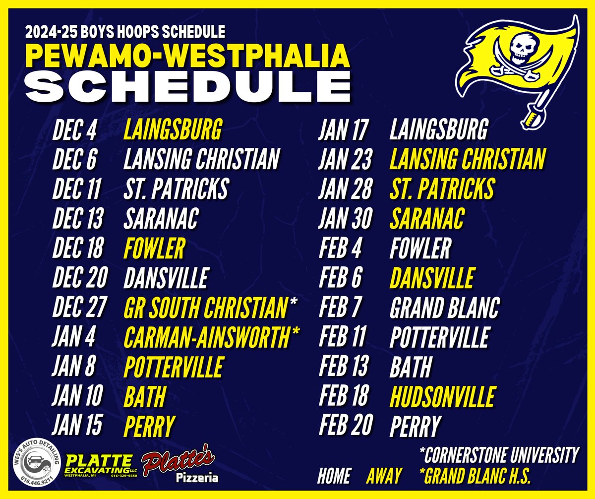 Dominic Schneider (@domschneider4) on Twitter photo Looking forward to our schedule this year! We are facing some of the best teams in the entire state. An always tough conference slate with big time non-conference games against <a href="/SCSailorHoops/">South Christian Boys Basketball 🏀</a>, <a href="/C_AAthletics/">Carman-Ainsworth HS Athletics</a>, <a href="/GrandBlancHoops/">Grand Blanc Hoops</a>, and <a href="/HudsonvilleBB/">Hudsonville Basketball</a>! Looking forward to our schedule this year! We are facing some of the best teams in the entire state. An always tough conference slate with big time non-conference games against <a href="/SCSailorHoops/">South Christian Boys Basketball 🏀</a>, <a href="/C_AAthletics/">Carman-Ainsworth HS Athletics</a>, <a href="/GrandBlancHoops/">Grand Blanc Hoops</a>, and <a href="/HudsonvilleBB/">Hudsonville Basketball</a>!