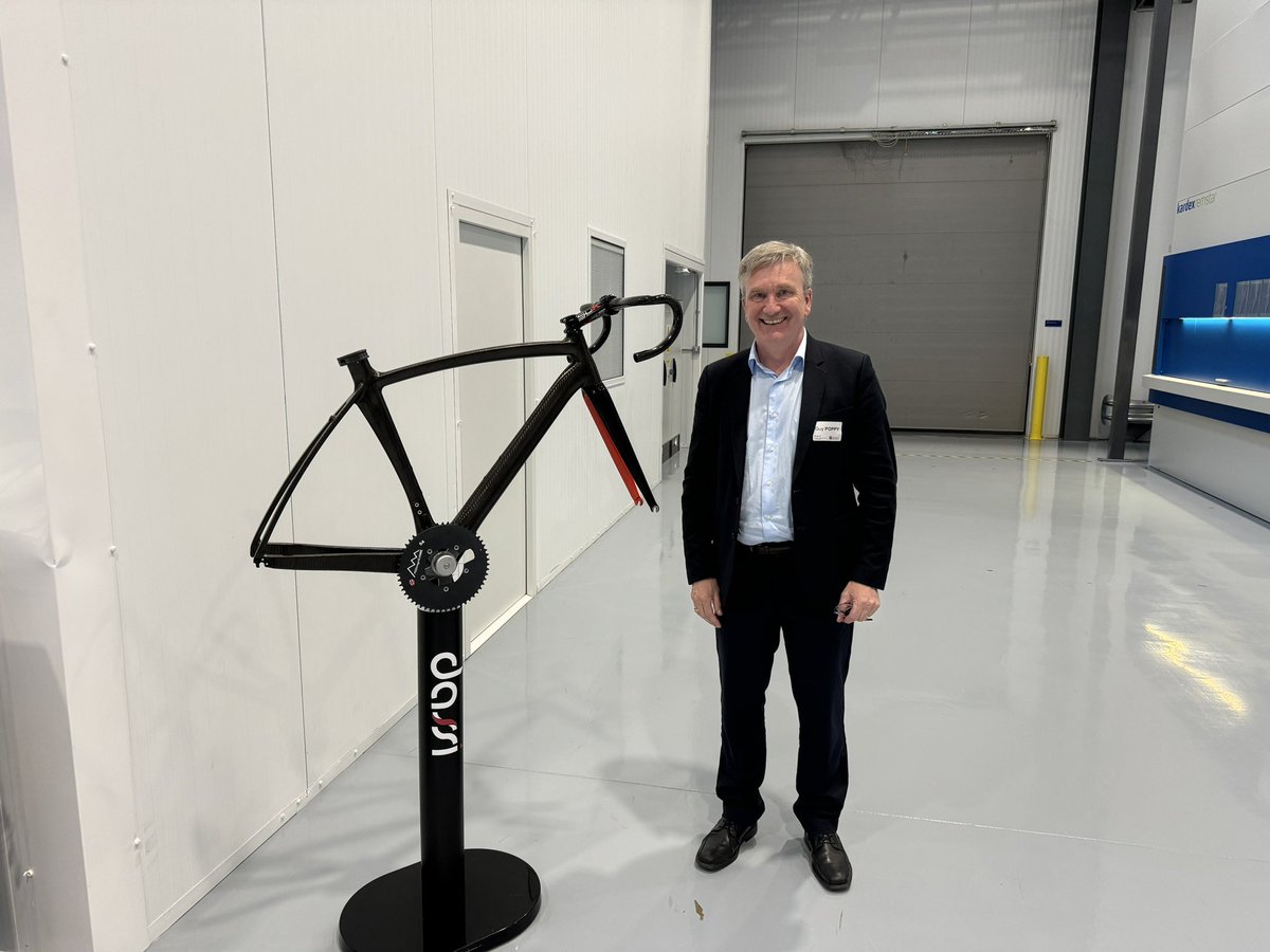 Interesting visit to the National Composites Centre <a href="/NCCUKinfo/">NCC - Innovating for Industry</a> to see their great work in partnership with <a href="/BristolUni/">University of Bristol</a> - wide ranging examples of scaling up research for wide ranging impacts - couldn’t resist the bike photo