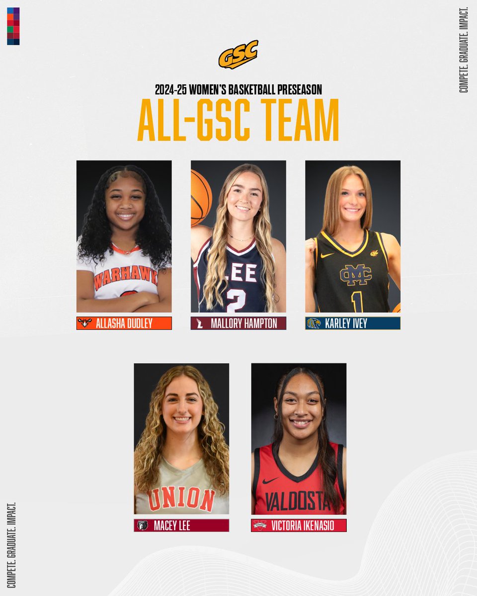 Introducing the 2024-25 #GSCwbb preseason poll and All-GSC selections!

🔗» gscsports.org/news/2024/10/1…