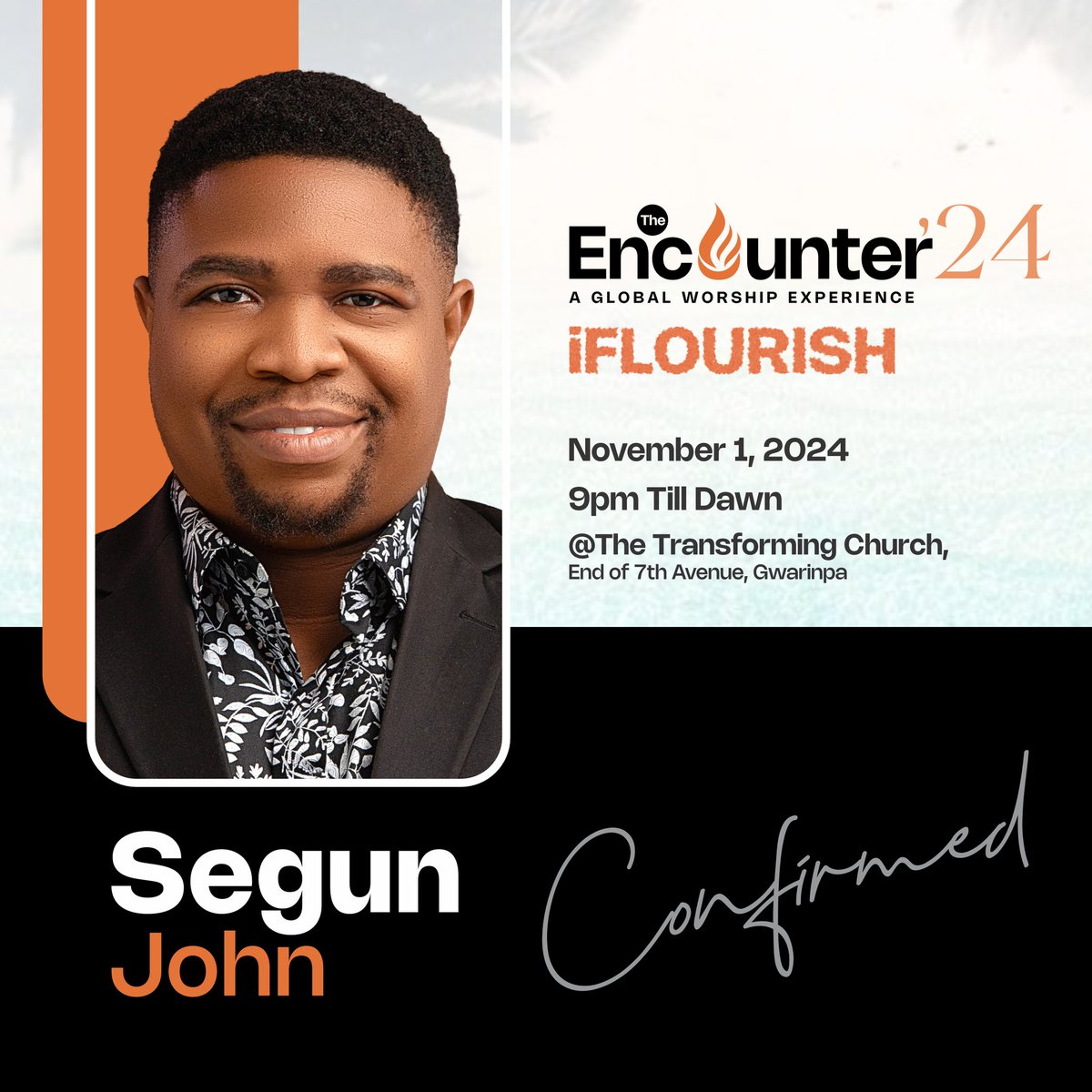 TransformersNG's tweet photo. Get ready to worship with passion as Segun John leads us at The Encounter ‘24!
With his heart after God and anointing for worship, Min Segun will bring us into a moment of intense praise and intimate worship.
#TheEncounter24 #iFlourish #SegunJohn #Tor #PPH #RevSamOye #worship https://t.co/rnwjNDZ03t