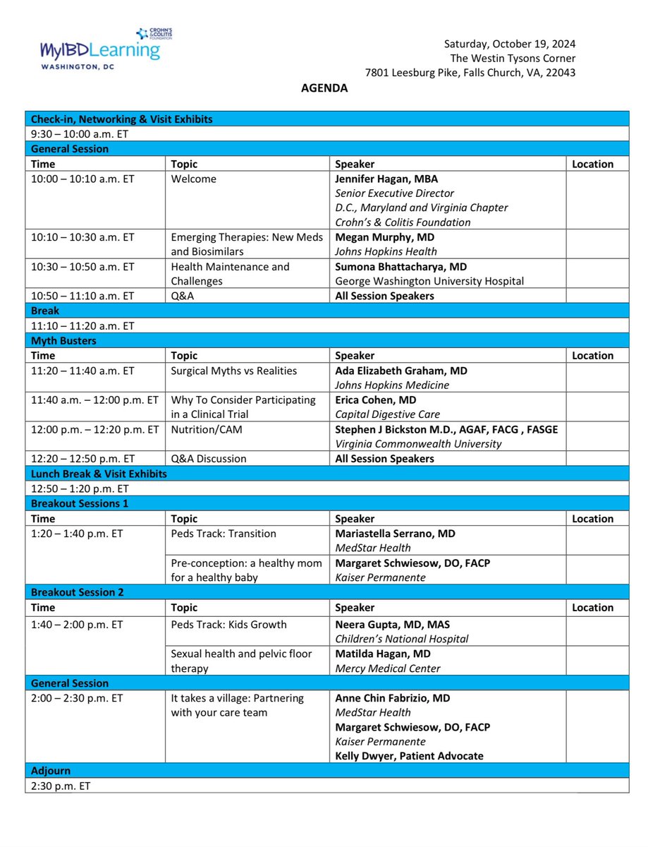 Kelly Dwyer (@keepingmyshittg) on Twitter photo Come & join me at the <a href="/CrohnsColitisFn/">Crohn's & Colitis Foundation</a> MyIBDLearning event in Tysons, this Sunday, 10/19! I’ll be part of a panel from 2-2:30 pm discussing partnering with your healthcare team and building strong communication. Register (for free) for a whole day of patient/caregiver education! Come & join me at the <a href="/CrohnsColitisFn/">Crohn's & Colitis Foundation</a> MyIBDLearning event in Tysons, this Sunday, 10/19! I’ll be part of a panel from 2-2:30 pm discussing partnering with your healthcare team and building strong communication. Register (for free) for a whole day of patient/caregiver education!