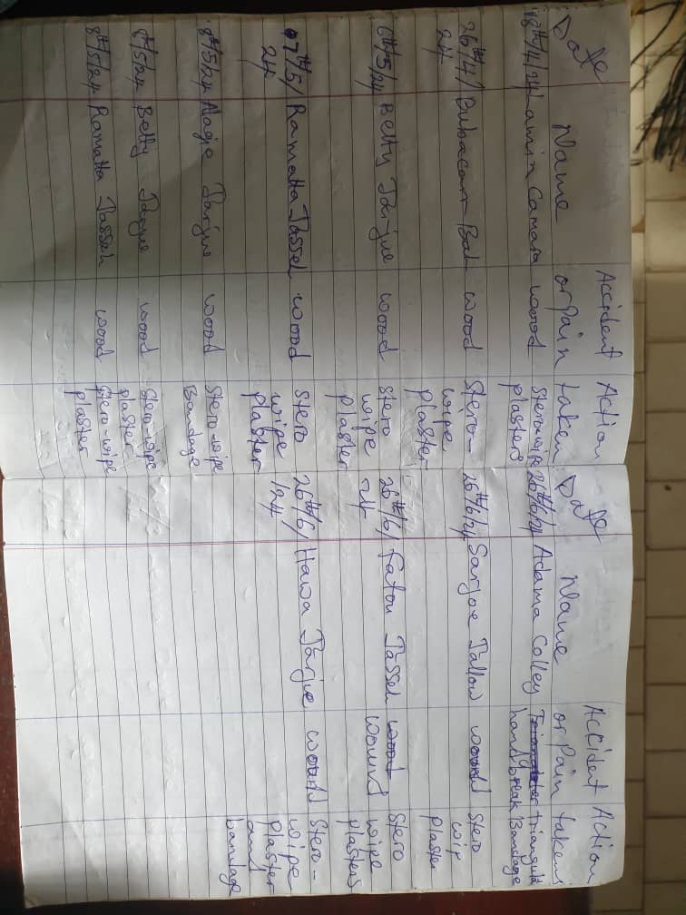 FirstAid4Gambia's tweet photo. 11th October 
Training and restock to First Step to Education Nursery School,Brufut.
6 staff completed the training.
The accident book was well maintained and Momodou restocked the school for the next 12 months.
Ndey Haddy Jammeh thanked us for the support. https://t.co/wWuP3k8JsF