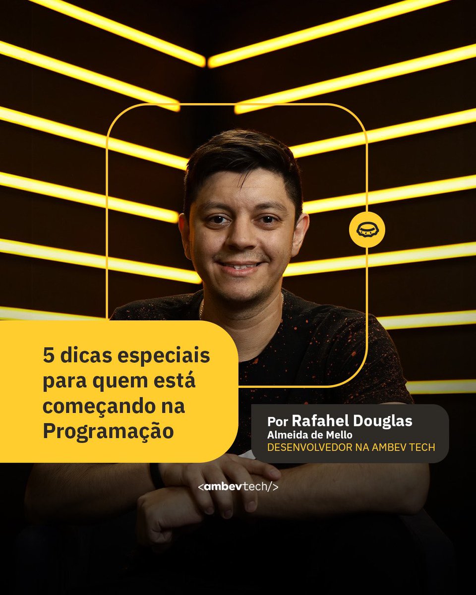ambevtech's tweet image. De dev para dev: Aqui vão algumas dicas pra galera que está iniciando na carreira - e que valem ser lembradas, até mesmo por quem já tem anos de experiência! Comentários liberados pra mais dicas 👇
 
#TechAndCheers #Tecnologia #NossoJeitoTech