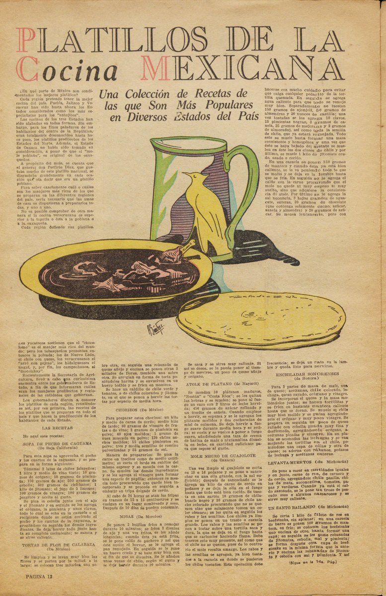It's #WorldFoodDay, so we're sharing this 1932 page of recipes from 𝑀𝑎𝑔𝑎𝑧𝑖𝑛 𝑑𝑒 𝑙𝑎 𝑂𝑝𝑖𝑛𝑖𝑜𝑛. 𝑀𝑎𝑔𝑎𝑧𝑖𝑛 𝑑𝑒 𝑙𝑎 𝑂𝑝𝑖𝑛𝑖𝑜𝑛, 1932, March 27. 𝑃𝑒𝑟𝑖𝑜𝑑𝑖𝑐𝑎𝑙𝑠 𝑖𝑛 𝑡ℎ𝑒 𝑈𝑆-𝑀𝑒𝑥𝑖𝑐𝑜 𝐵𝑜𝑟𝑑𝑒𝑟 𝑅𝑒𝑔𝑖𝑜𝑛,  latinonewspapers.uh.edu/s/eng/item/668…, p. 11.