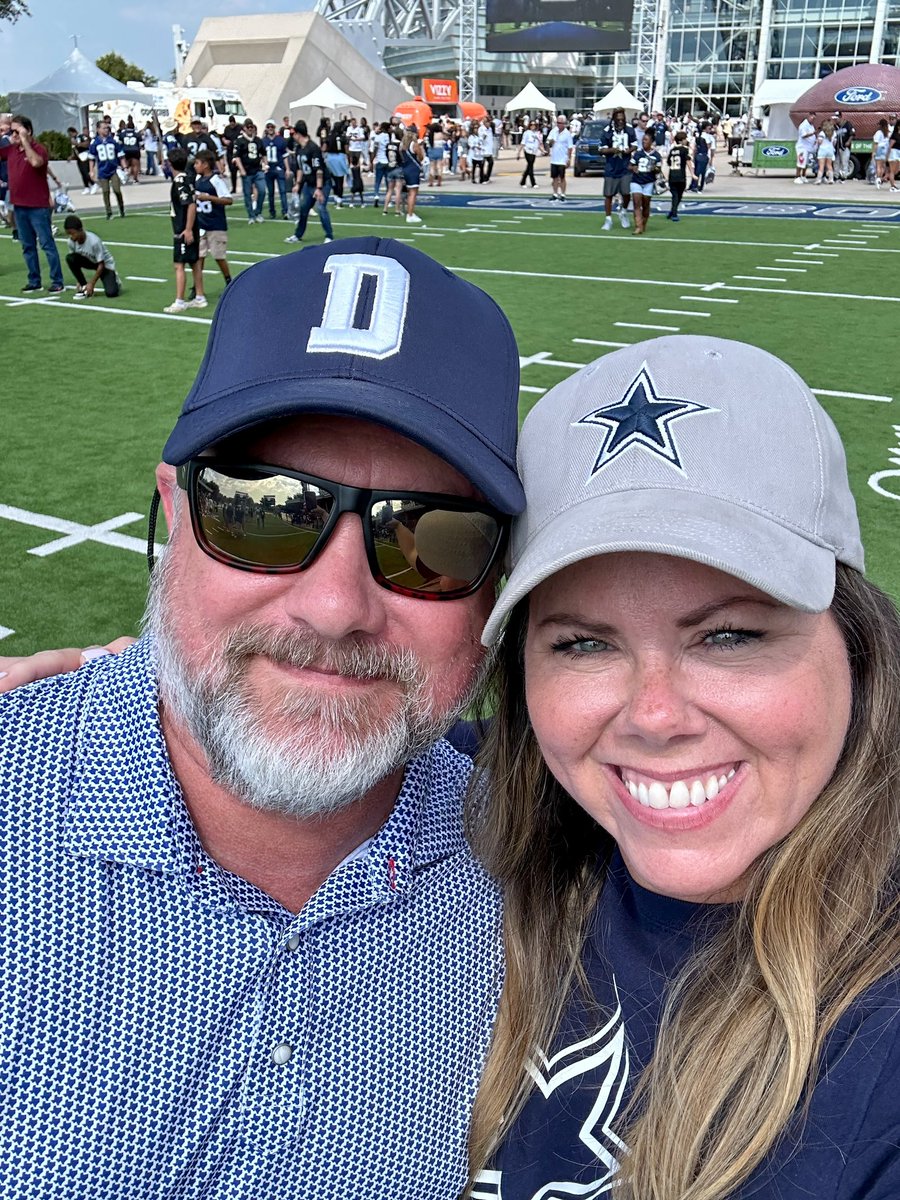 Happy 20th anniversary, Mr. Heflin. Celebrating with Jack’s football game and our Aggie in town 🙌🏻