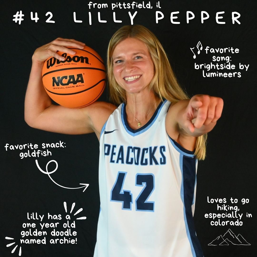 UIU_WBB's tweet photo. 𝓜𝓮𝓮𝓽 𝓽𝓱𝓮 𝓟𝓮𝓪𝓬𝓸𝓬𝓴𝓼 🦚

Get to know the team by learning about some of their favorite things! 💙

#UIU | #FeathersUp | #ALLin https://t.co/i7Qx80qesi