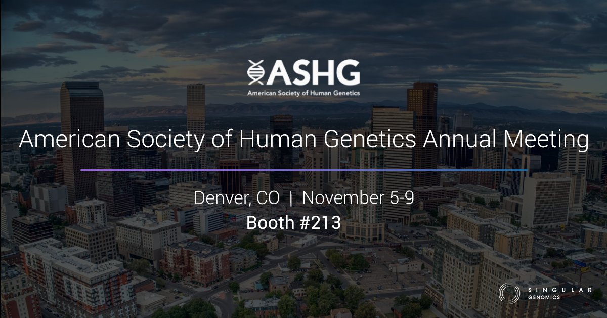 SingularGenomic's tweet image. Heading to Denver for  #ASHG24? We will see you there!

We look forward to sharing more about the capabilities of the G4X and the latest data generated on the platform. Stop by booth #213 to connect with the team and learn how G4X can accelerate your spatial and genomic research.