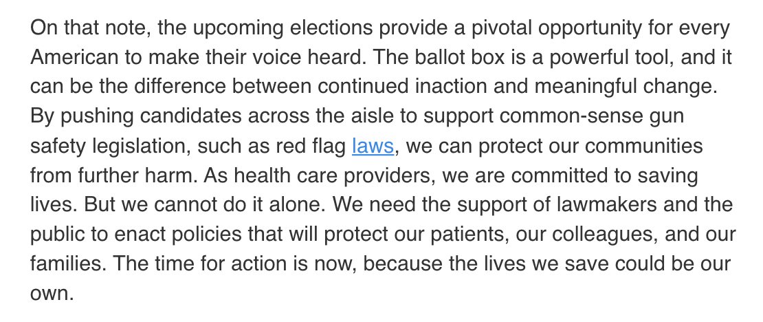 Doctors for Harris (@doctors4harris) on Twitter photo NEW in <a href="/kevinmd/">Kevin Pho, M.D.</a>:
<a href="/SShergill_MD/">Sukhman Shergill</a> writes we can prevent school shootings, if only we have the courage to act.
Vote for candidates who support gun safety and safe communities this November - candidates like <a href="/KamalaHarris/">Kamala Harris</a>.
kevinmd.com/2024/10/we-can… NEW in <a href="/kevinmd/">Kevin Pho, M.D.</a>:
<a href="/SShergill_MD/">Sukhman Shergill</a> writes we can prevent school shootings, if only we have the courage to act.
Vote for candidates who support gun safety and safe communities this November - candidates like <a href="/KamalaHarris/">Kamala Harris</a>.
kevinmd.com/2024/10/we-can…