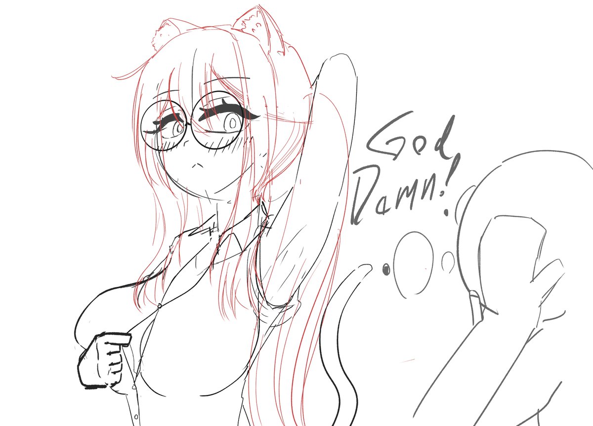 OshimaMagame's tweet photo. a little sketch of a request from a friend https://t.co/fM2xr6Olwl