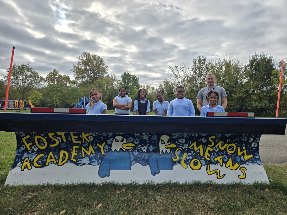 Thank you Mr. Bridges for giving our <a href="/We_Are_Foster/">Foster Trad. Academy</a> 4th &amp; 5th graders the opportunity to design and paint a snow plow for Louisville Metro Public Works.