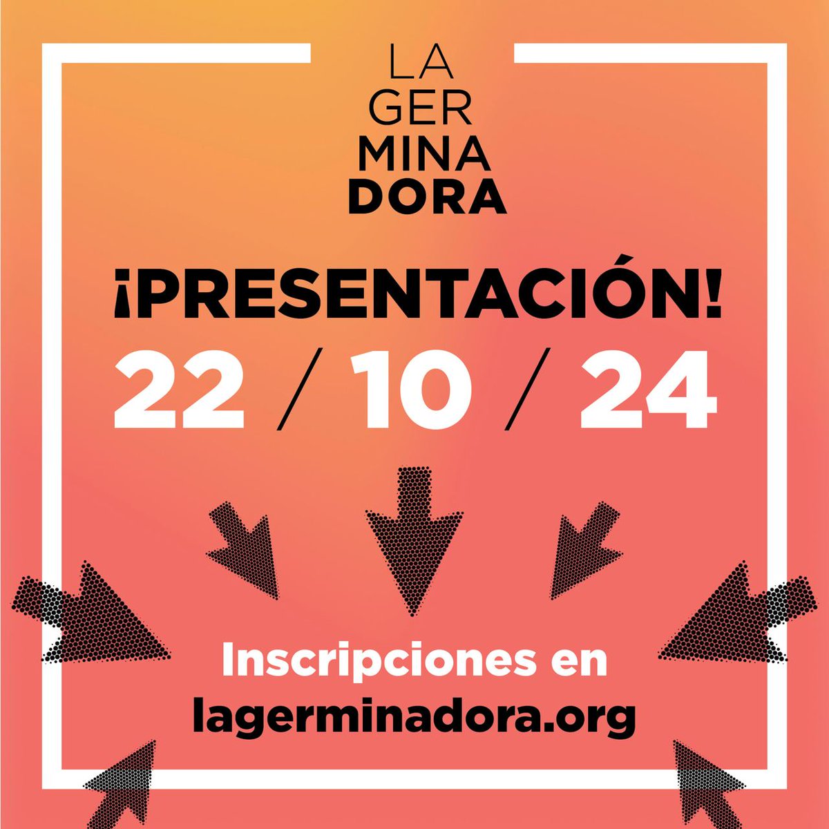 RECORDATORIO!!!
INSCRIPCIONES ABIERTAS!!! 
¿Te vas a quedar plantada? Impulsamos las alianzas en el sector de la covivienda. Creemos que es momento de germinar, ponernos cara y compartir propósitos a nivel estatal: Ven el 22-Octubre! 

INSCRIPCIONES: lagerminadora.org