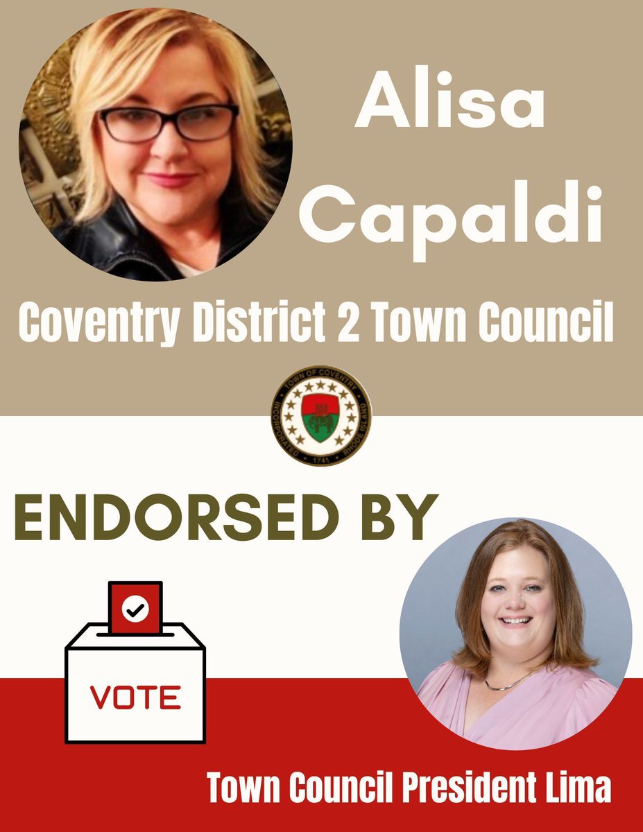 This general election I am proud to announce that I will be endorsing Councilwoman Alisa Capaldi for District 2 this November, and I hope that you will too! 🗳
#Coventry #GeneralElection #CapaldiforCoventry