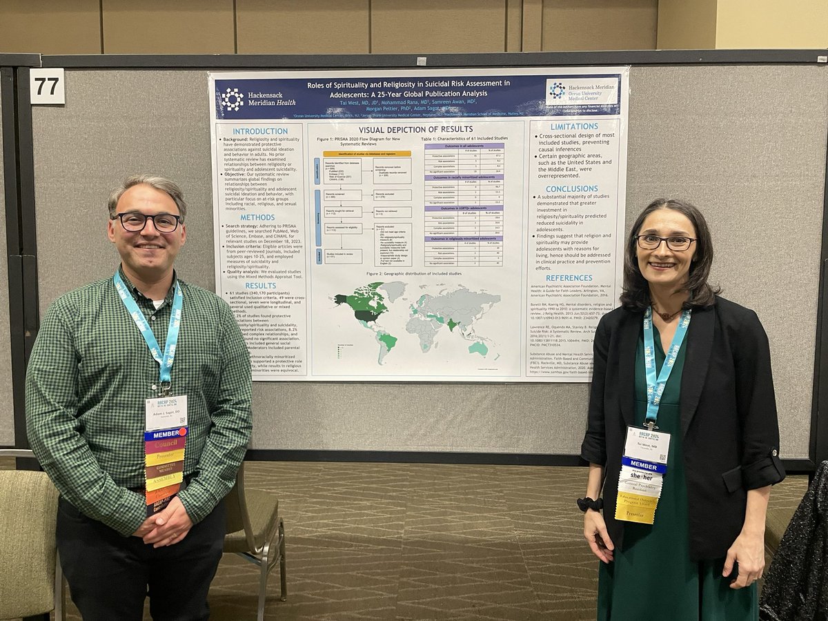 Proud to have had a moment to spend with an amazing person &amp; rising PGY3 soon to be CAP fellow Dr. Tai West as we authored a poster at <a href="/AACAP/">American Academy of Child & Adolescent Psychiatry</a> #AACAPAM2024.  Stay tuned for the complete article in the <a href="/JAACAP/">JAACAP Journals</a> family of journals.