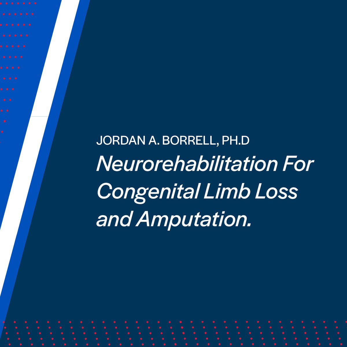 Join us tomorrow for our monthly Grand Rounds featuring Jordan Borrell, PH.D and his presentation on "Neurorehabilitation For Congenital Limb Loss and Amputation."
Find the link to the meeting follow the link to our website with more info here: 

kumc.edu/school-of-medi…