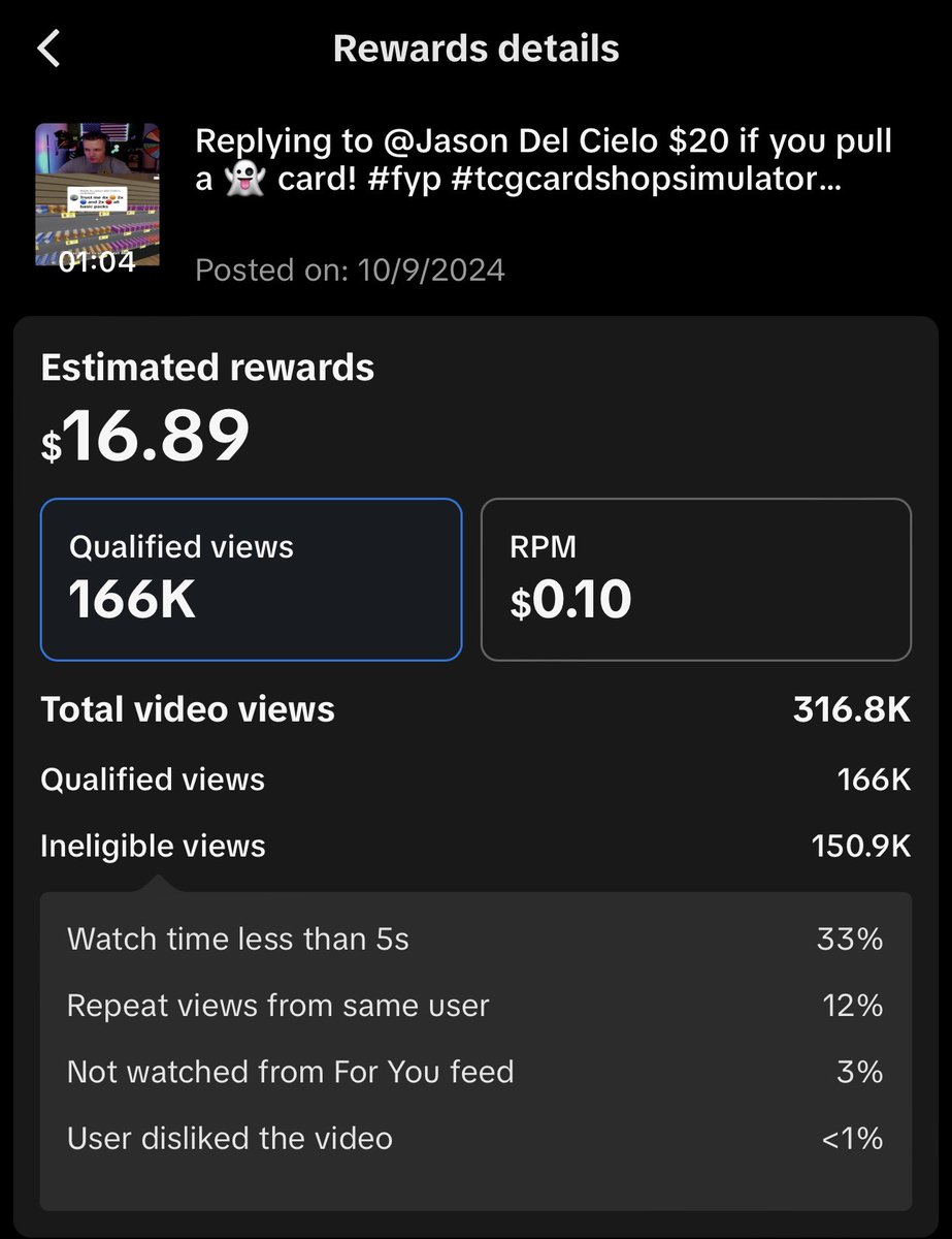 $0.10 RMP on 166k qualified views.

All original content, minimum editing. Just me sitting in front of a camera playing a game. 

Anyone know why the RPM would be so low?