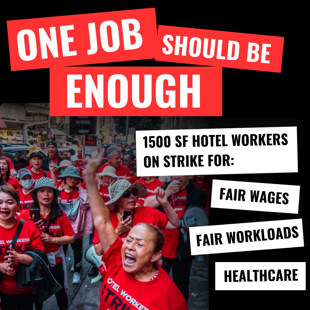 jwjsf's tweet photo. Join us to support @UniteHereL2  hotel workers striking for:
➡️ Fair wages - so workers don’t have to work 2-3 jobs to survive
➡️ Fair workloads - COVID-era cuts have led to painful workloads
➡️ Affordable healthcare

Donate to the strike fund: https://t.co/IBkXPtumYv https://t.co/RgrUCebMlA