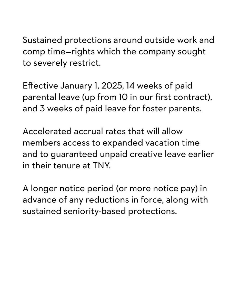 WE HAVE A DEAL! Thanks to our members’ strong organizing and an outpouring of support from our colleagues and community, the New Yorker Union has achieved a successor agreement that builds on the historic wins of our first contract.