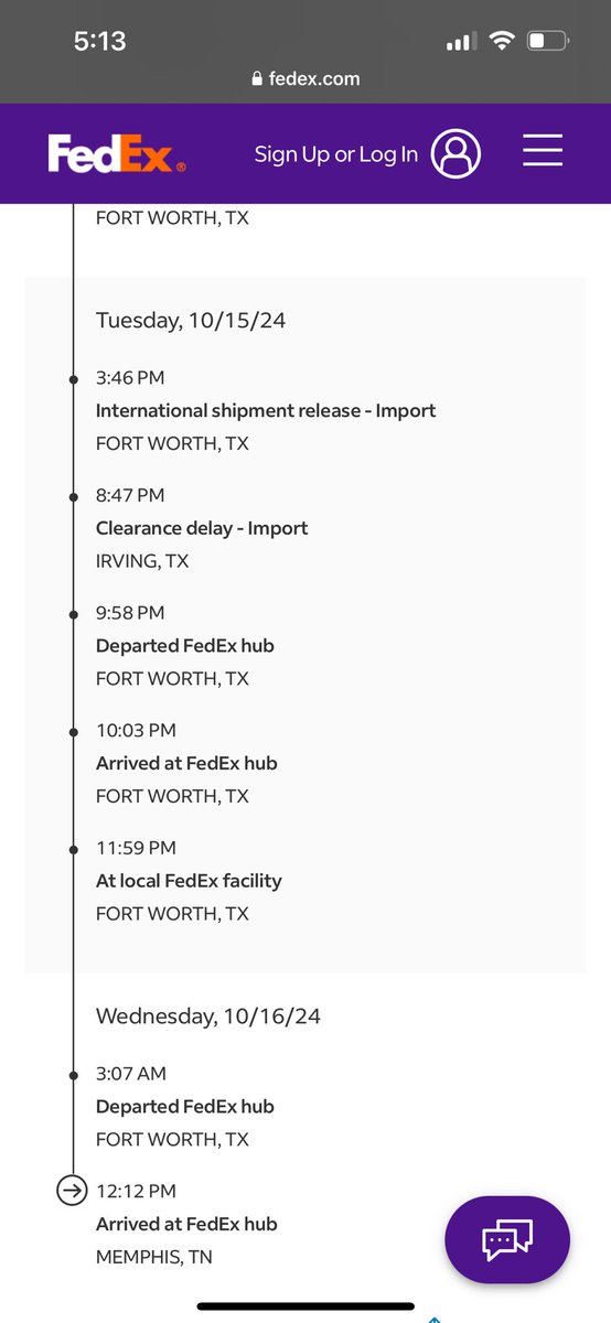 PumaTheHunter's tweet photo. Gotta love when a package goes from the delivery hub, doesn’t get put on a delivery truck, but instead leaves the state all together. https://t.co/GScMoM1Xgn