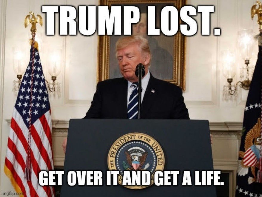 mmpadellan's tweet photo. It's quite a spectacle to behold: An entire political party (cult) full of ADULTS -- the "fuck your feelings" party -- is shielding a 78-year old man baby from the reality that he LOST an election 4 years ago, by 7 million votes.
It wasn't rigged.
He was/is just AWFUL. https://t.co/lv7ZlcRC03