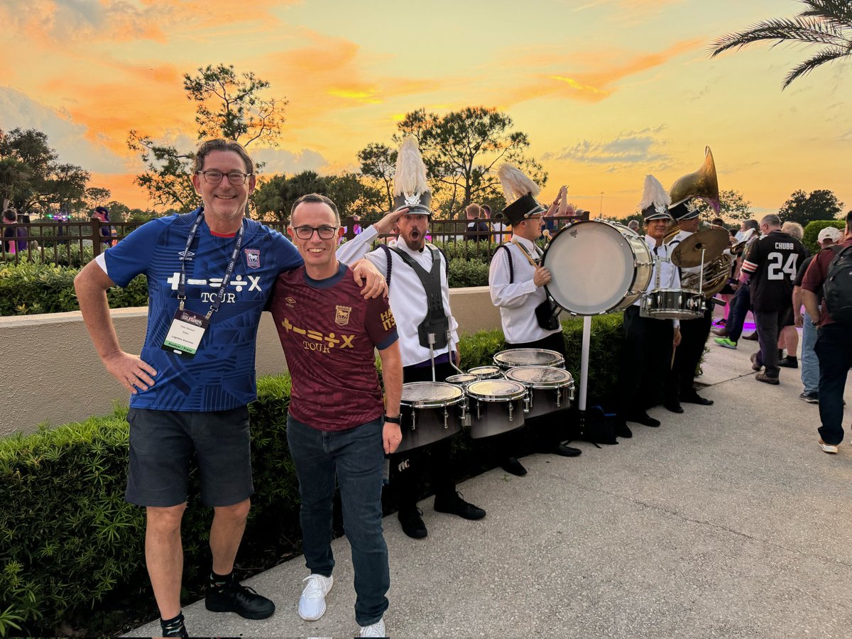Bumped into another Tractor Boy whilst at a conference in Orlando. What are the chances? We're massive! #itfc #coyb