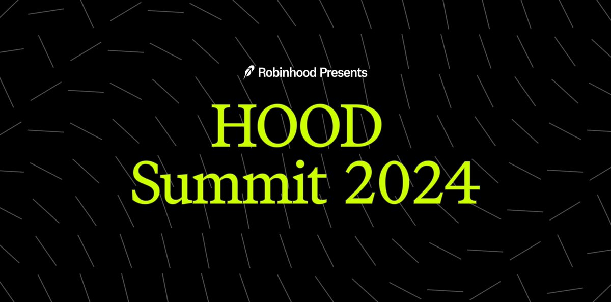 $HOOD SUMMIT IS LIVE!

Watch the stream on Stocktwits: stocktwits.com/symbol/HOOD/ev…