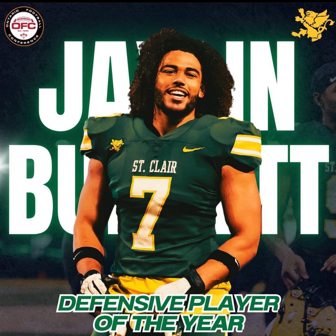 DPOY‼️‼️‼️‼️
5.5 sacks
9TFLs
2 Interceptions 
2 Forced Fumbles
5 Games Played