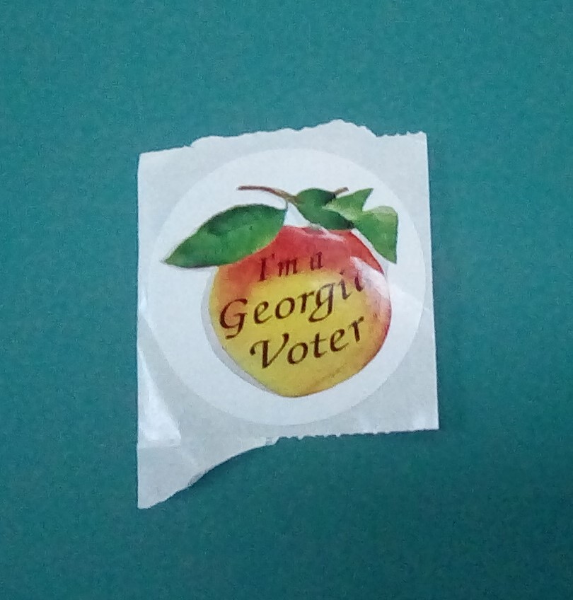 elbrad's tweet photo. No lines / no waiting, @Dekalbvotes at Dunwoody  Library.
#PostThePeach https://t.co/hG5LTNiNQl