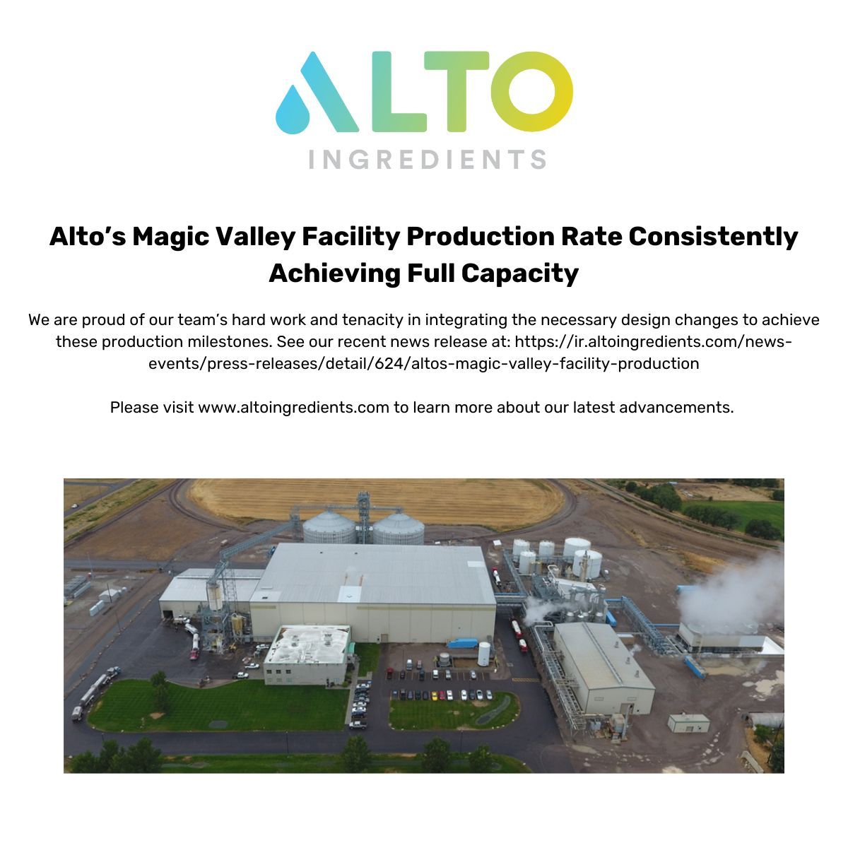 Alto Ingredients, Inc. tweet media