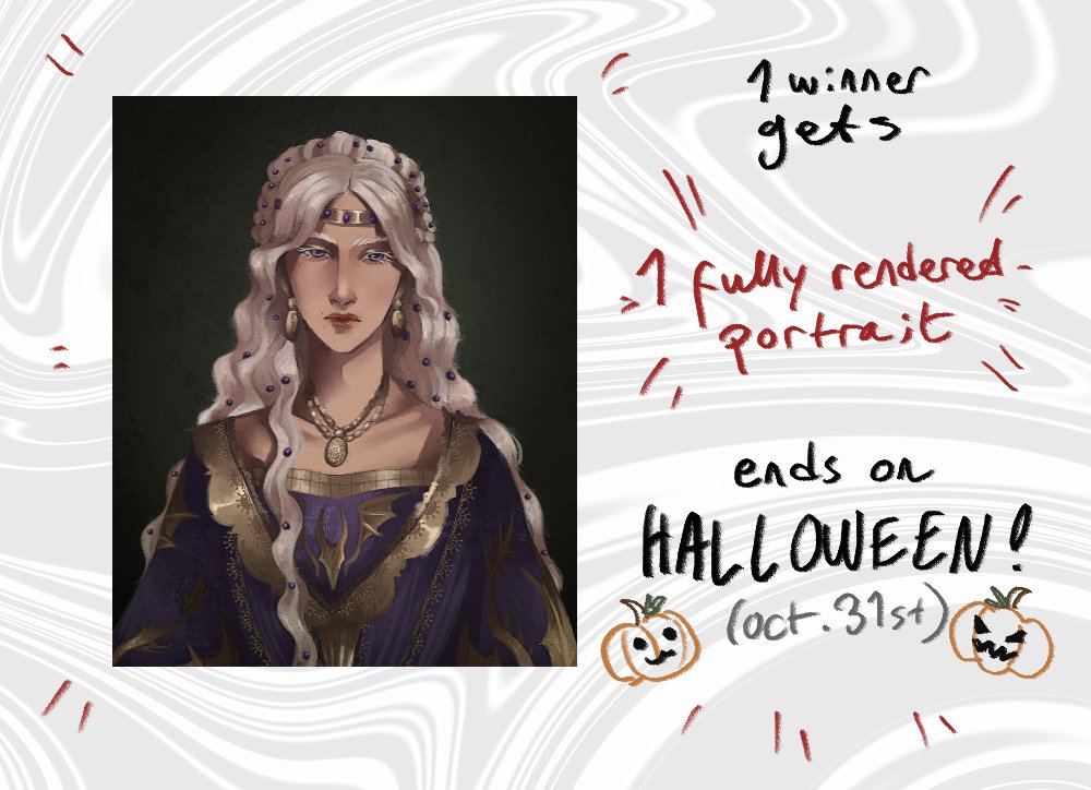 way overdue 1K FOLLOWER ART RAFFLE DROP!!!  

- must be following me (<a href="/novembermorgon/">åse</a>)  
- like + rt    
- tell me about your favourite character :-) (optional)  

winner will get 1 rendered piece of any character of your choosing (oc/fanart/etc) . ends on the 31st (halloween)!