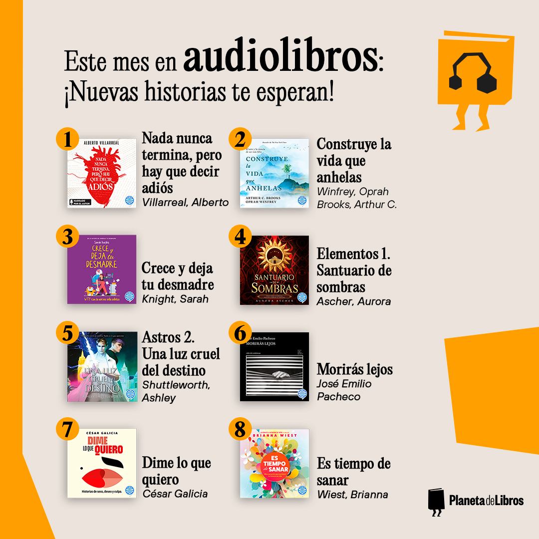 PlanetaLibrosMx's tweet photo. Las mejores historias también se escuchan. Consulta en nuestra página las novedades disponibles en audiolibro: https://t.co/rjmBLah4mV https://t.co/i3dkq4btnw
