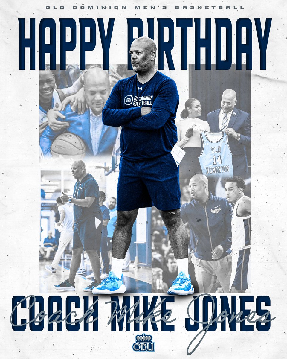 ODU_MBB's tweet photo. Big Birthday shoutout to Coach Mike Jones, a Monarch on and off the court! ππ
#monarchfamily
#ODUHoops
#HappyBirthdayCoach https://t.co/vzBu7Y4Rfj