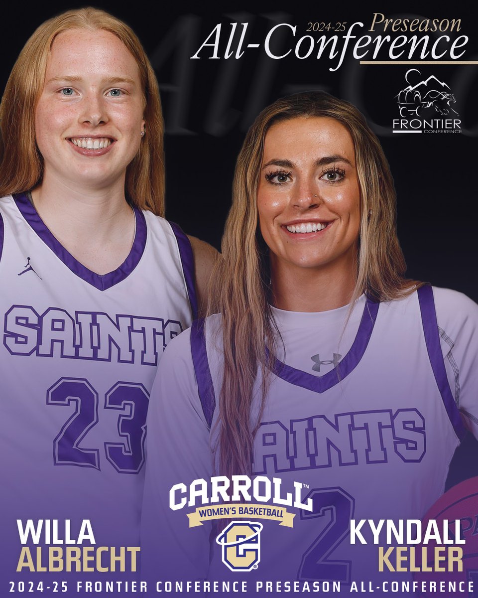 Carroll Athletics (@ccsaints) on Twitter photo ๐๐๐-๐๐๐๐ป๐๐๐๐๐ธ๐
Congrats to both Willa Albrecht on Kyndall Keller on being named to the Preseason All-Conference team!
#MarchOn | <a href="/CCSaintsWBB/">Carroll College Women's Basketball</a> ๐๐๐-๐๐๐๐ป๐๐๐๐๐ธ๐
Congrats to both Willa Albrecht on Kyndall Keller on being named to the Preseason All-Conference team!
#MarchOn | <a href="/CCSaintsWBB/">Carroll College Women's Basketball</a>
