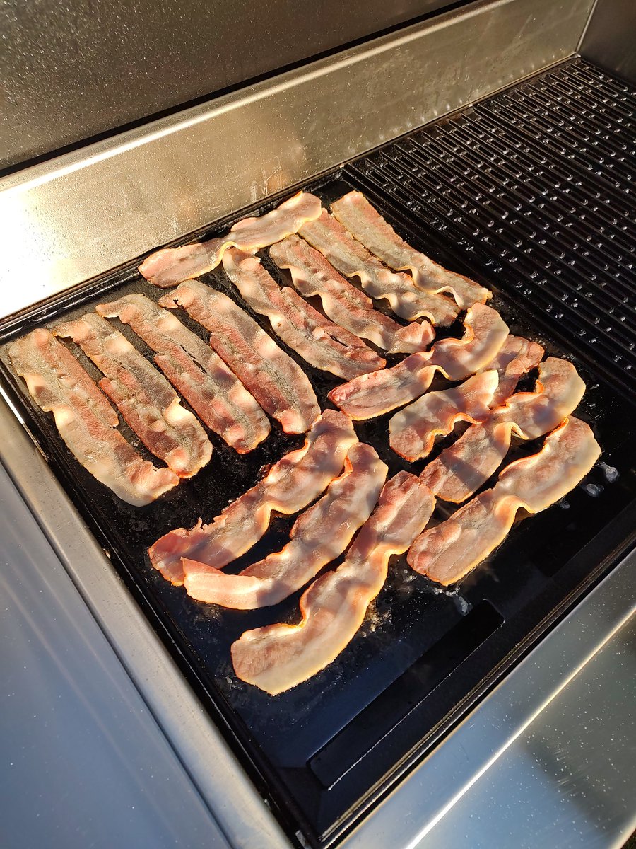 NimrodKuti's tweet photo. Enjoying bacon for breakfast from my first delivery of @StockmanSteaks, as recommended by @anthony_chaffee.

Almost one year eating carnivore, although patchy and inconsistent in my discipline, but definitely seeing improvements in my waistline and sleep. Thanks to all who share their knowledge. 

Time for some bacon...