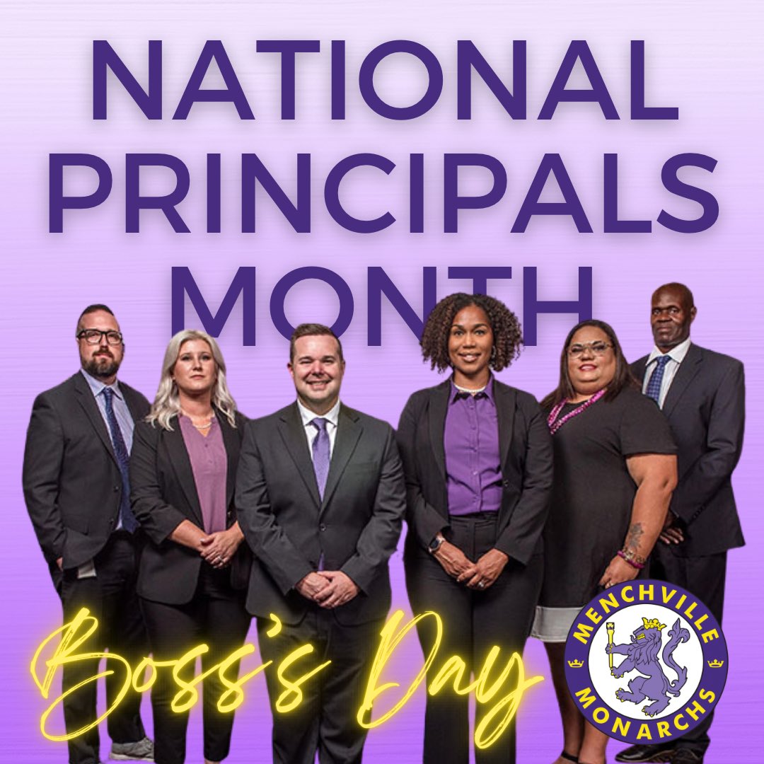 On this Boss’s Day we celebrate our amazing administrative team! Thank you for your leadership and all you do for our school. 

#menchville #menchvillehighschool #teamMHS #NNPSproud #bossday #nationalprincipalsmonth