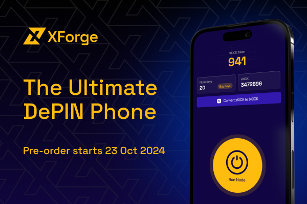 Jon__Adkins's tweet image. Have you heard about the new XForge DePIN Smartphone by XProtocol?   

It's gonna be big!  
   
Earn $KICK token rewards by participating in the DePIN network directly from your phone  

World's first node-operated blockchain DePIN phone  #XForge #XProtocol