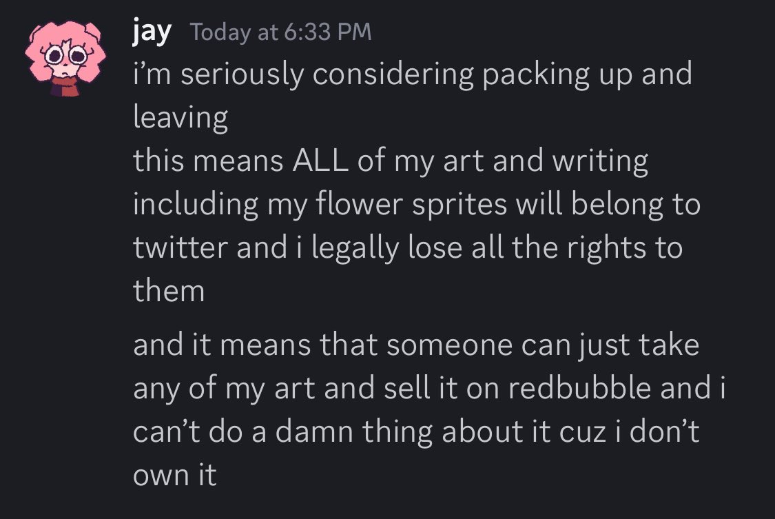 badendclerk's tweet photo. https://t.co/BnoRlTRHwR

i really don’t want to leave parody twitter but this is really REALLY bad for me as an artist and writer

either i’ll possibly need to start working with just writing and no sprites or i need to move to a different platform entirely https://t.co/qbZGTKbv2E