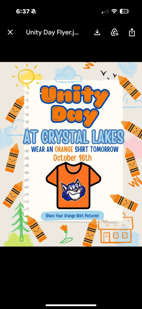 Thank you to everyone who wore orange and stood together for #UnityDay! 🧡 Crystal Lakes Bobcats showed the power of kindness, inclusion, and acceptance. Let’s keep the spirit alive all year long! ! <a href="/CLES_Principal/">Sheena Blue</a> <a href="/SafeSchools_PBC/">SafeSchools_PBC</a>