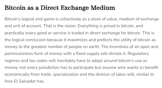 TFTC21's tweet photo. Parker Lewis: "#Bitcoin’s logical end game is collectively as a store of value, medium of exchange and unit of account. That is the vision."

Parker's full take on Bitcoin’s Exchange Theory of Value: https://t.co/epN0ObnQxy

Stay tuned for a deeper discussion with @parkeralewis. https://t.co/9o3cfU3D4Z