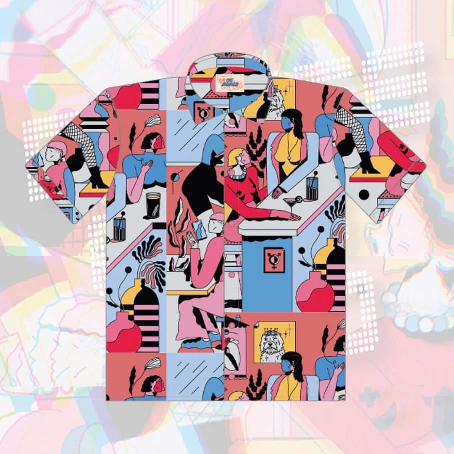 ilovealcopop's tweet photo. You won't get it until you see the real thing, but I promise you that this @probpatterns X @DudesFactory Blouse Club blouse/shirt will be the GREATEST merch that ever there was!!!! Eco positive, coconut shell buttons, crafted in Greece.... https://t.co/uaMeHrrSpZ https://t.co/eFnWbA4Qg5