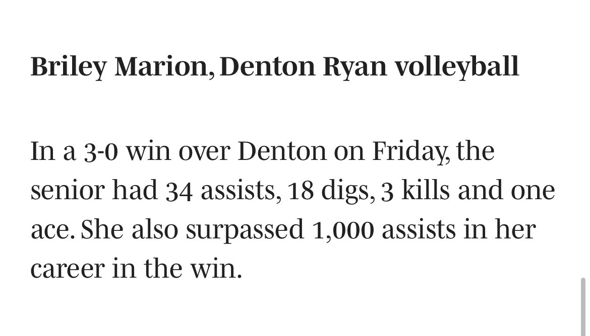 Was voted as athlete of the week! Thank you for everyone who voted!