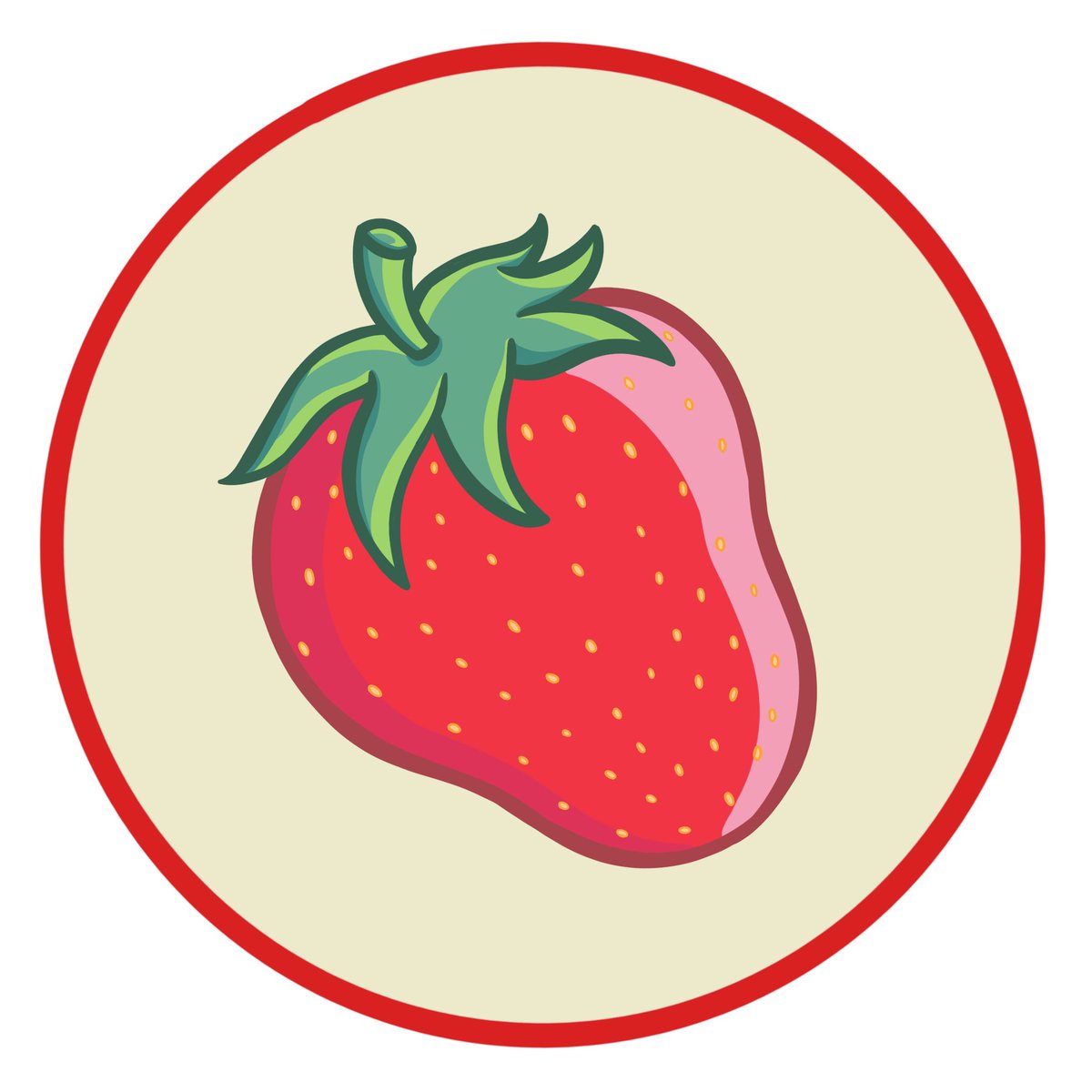 foiporumatriz's tweet photo. sticker simples que desenhei pro bazar meu e do meu amigo🍓 https://t.co/4GWYhs3VkP