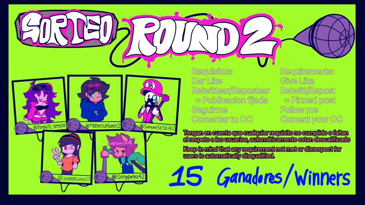 Guajardini07's tweet image. Round 2
Here again the fanarts, this survey is due to the vote that was given on my server, below in the comments I will give you the link.

Limit date: 10/31/24.  Fecha limite: 31/10/24

#FNF #Fanarts #FridayNightFunkin