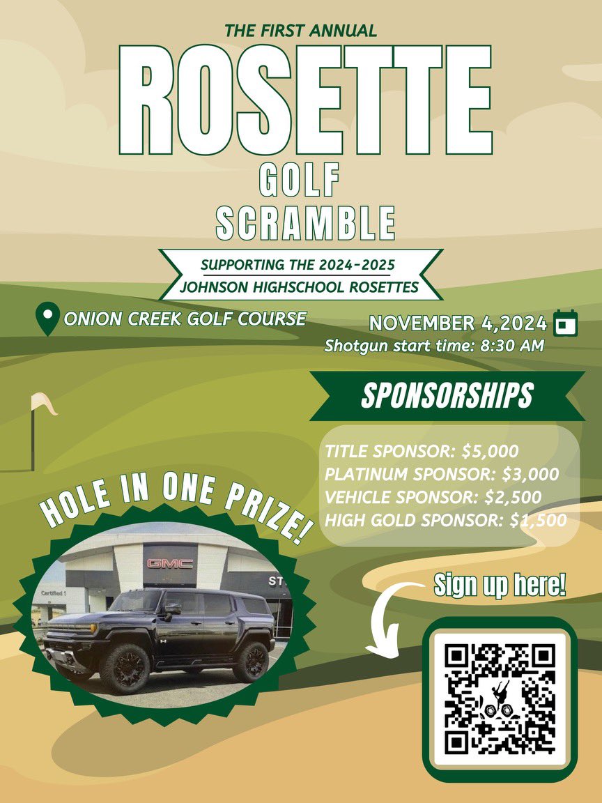 CALLING ALL GOLFERS! Help us meet our funds goal by joining the Rosettes in our first annual ROSETTE GOLF SCRAMBLE!⛳️

app.eventcaddy.com/events/inaugur…