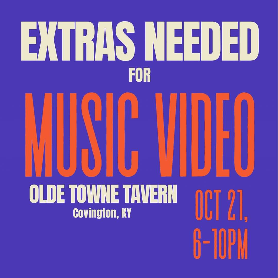 Good afternoon, Arlenites. Next Monday In Covington we are shooting a music video and need extras. The only requirement is to be 21+and pretend to have fun. Love you, see you soon
