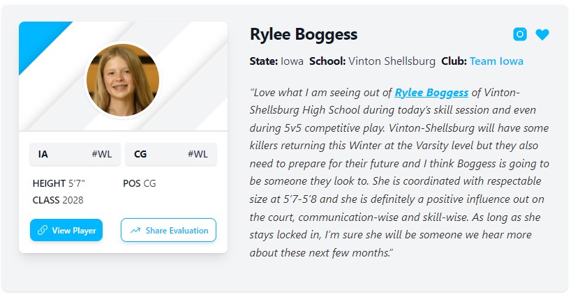<a href="/Team_Iowa/">Team Iowa Basketball</a> U15 Basketball with some great evals <a href="/PrepGirlsHoops/">Prep Girls Hoops 🏀</a> Iowa Expo.  Alot to be excited about with this group.  Thx for the love <a href="/PGHBrooks/">Jeremy Brooks</a> <a href="/TinaCushman4/">Tina Cushman</a> <a href="/DonnieDobbs34/">Donnie Dobbs</a> <a href="/mad9701/">Mark Daniels</a>