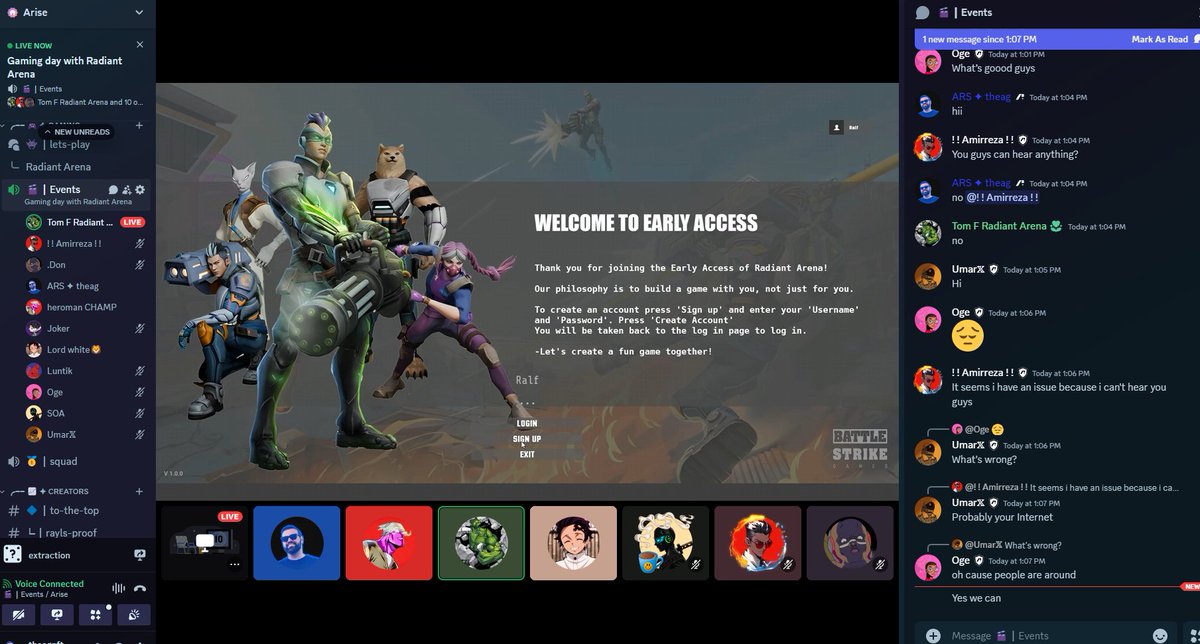 Today at 𝗔𝗿𝗶𝘀𝗲 𝗚𝘂𝗶𝗹𝗱, we had an incredible 𝙂𝙖𝙢𝙞𝙣𝙜 𝘿𝙖𝙮 🎮 featuring 𝗥𝗮𝗱𝗶𝗮𝗻𝘁 𝗔𝗿𝗲𝗻𝗮 with Tomas hosting the game. A game that is set to compete with many of the top AAA titles already released.

With a third person perspective, even in its beta stage,